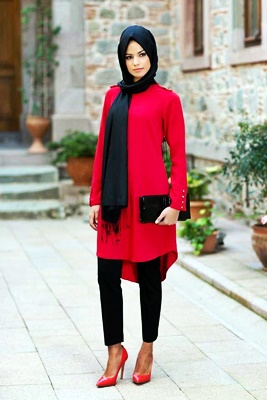 kırmızı-tarz-universite-tesettur-model