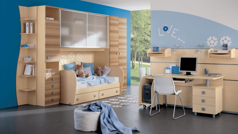 contemporary-blue-kids-bedroom-design-natural-wood.jpg